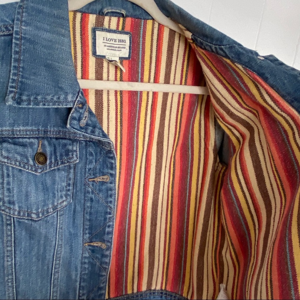 Blue jean jacket Large I Love H81 - Picture 5 of 9